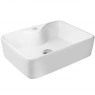 Hagser Alexa umywalka 48x37 cm nablatowa prostokątna biała HGR20000041