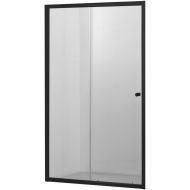 Hagser Ava drzwi prysznicowe 100 cm dwuczęściowe przesuwne czarny mat/szkło przezroczyste HGR13000021