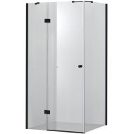 Hagser Gisa kabina prysznicowa 80x100 cm prostokątna czarny mat/szkło przezroczyste HGR16000020