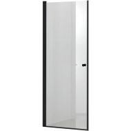 Hagser Gabi drzwi prysznicowe 90 cm jednoczęściowe uchylne czarny mat/szkło przezroczyste HGR23000021
